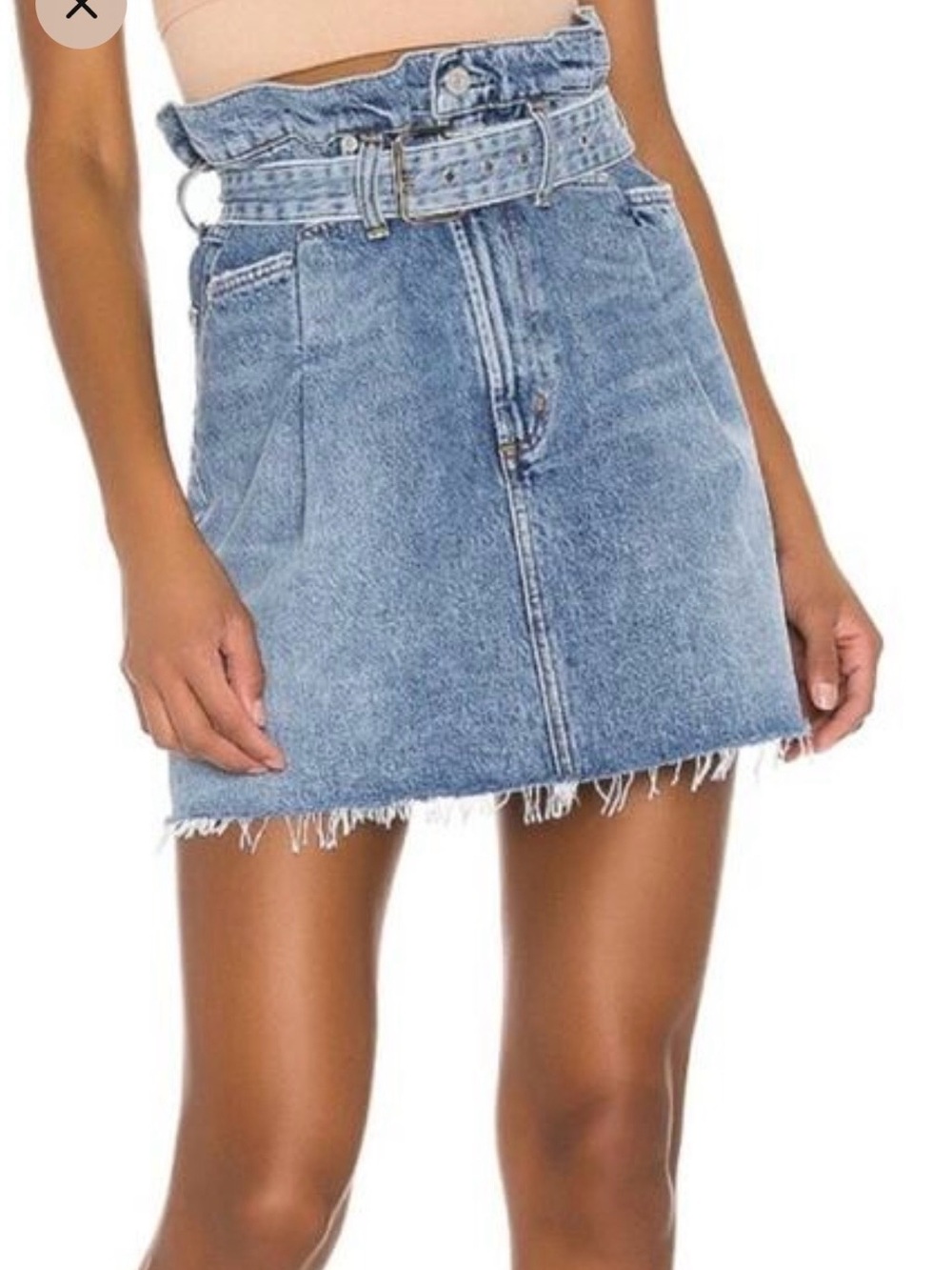 Agolde Reworked 90's Denim Mini Skirt In Revival Size 4/26 Minimalist Y2K